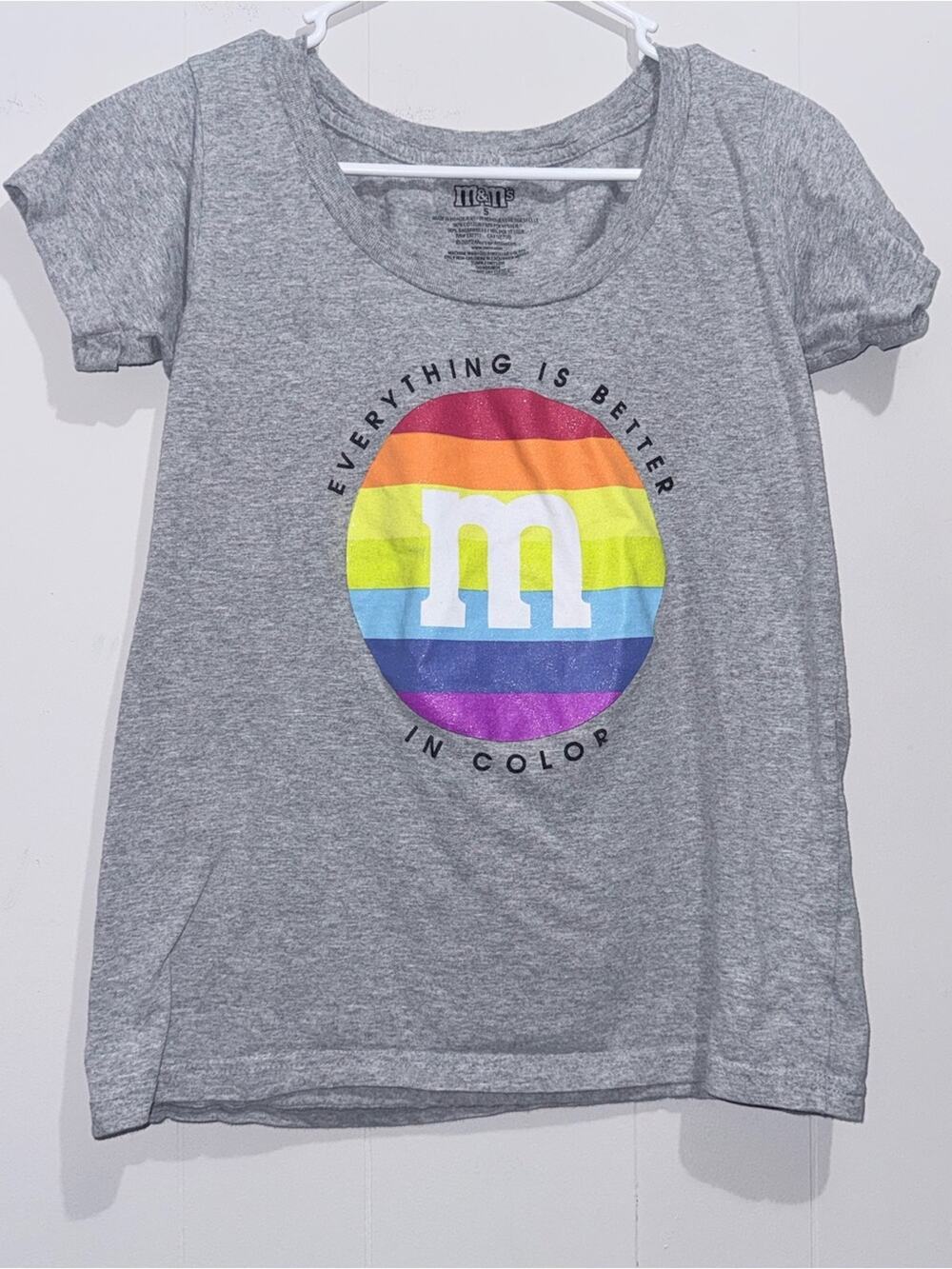 M&M's Rainbow Everything Is Better In Color Tee S